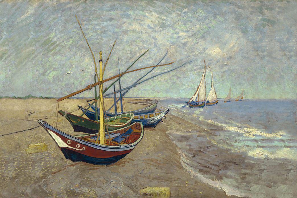 Fishing boats on the Beach at Les Saintes-Maries-de-la-Mer